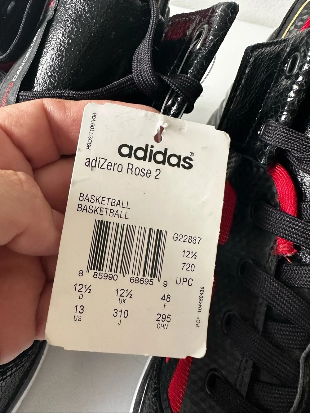 Adidas adizero Rose 2 Men Basketball Shoes - Black & Red - NWT Size 13
